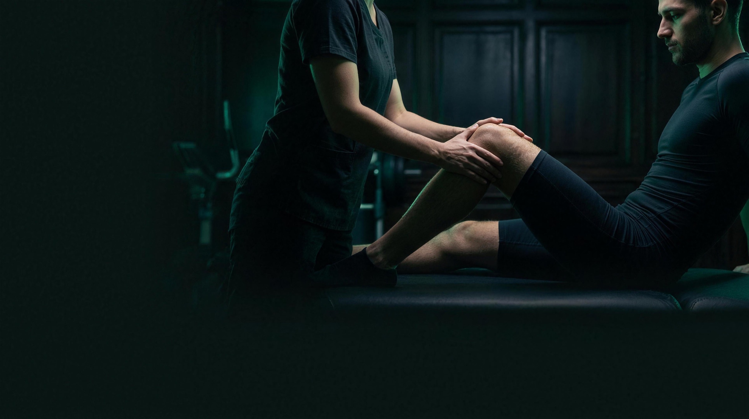 Physiotherapist treating an athlete at the Hauora clinic